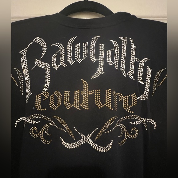 RAWYALTY Mens T Shirt Crystal Rhinestone Bling Crew Neck Made In USA Size XL - Picture 3 of 6